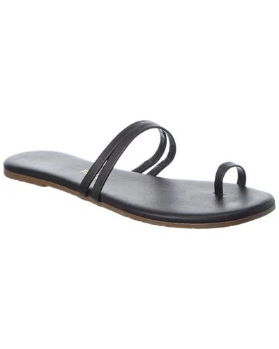 Tkees Leah Leather Sandal In Black