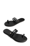 Tkees Leah Toe Loop Sandal In Black