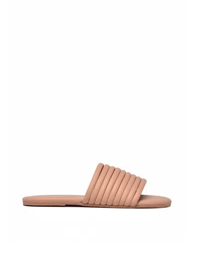 Tkees Leather Slide Sandals In Brown