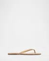 Tkees Lily Glossy Leather Flat Thong Sandals In Yellow