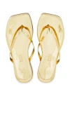 Tkees Lily Mirror Square Toe Flip Flop In Gold