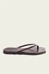 Tkees Lily Square Toe Croc Flip Flops In Carob