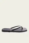Tkees Lily Square Toe Croc Flip Flops In Sable In Black