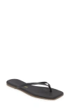 Tkees Lily Square Toe Flip Flop In Black