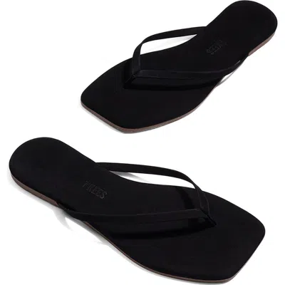 Tkees Lily Square Toe Flip Flop In Black