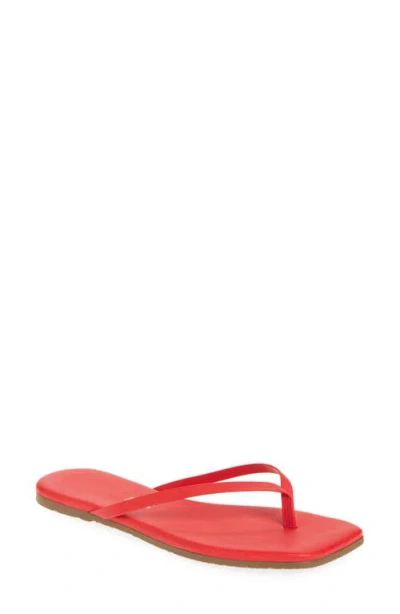 Tkees Lily Square Toe Flip Flop In Red