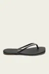 Tkees Square Toe Lily Flip Flops Black
