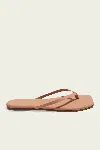 Tkees Lily Square Toe Flip Flops In Nude Beach