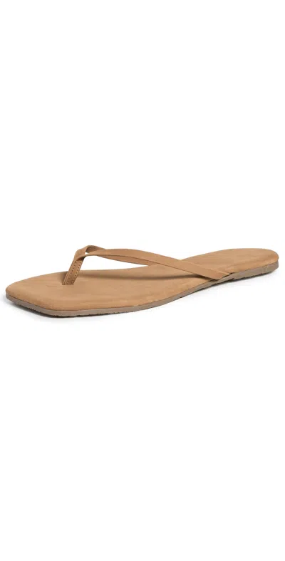 Tkees Lily Suede Flip Flops Camel In Brown