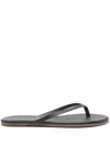 Tkees Liners Matte-leather Flip Flops In Black