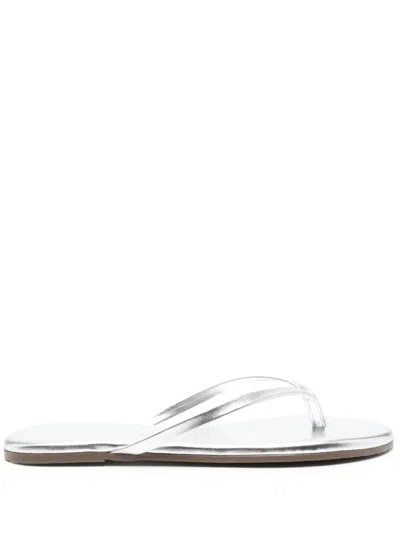 Tkees Metal Flip Flops In Silver