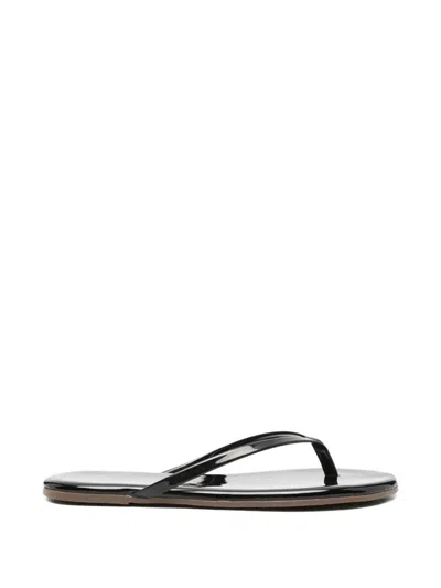 Tkees Lily Patent Leather Flip-flops In Black