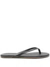 Tkees Liners Matte-leather Flip Flops In Black