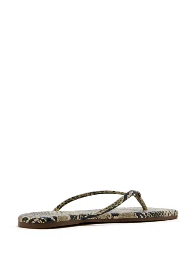 Tkees Snakeskin Square Toe Flip-flops In Animal Print