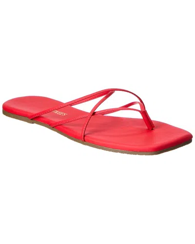 Tkees Square Toe Elle Leather Sandal In Red