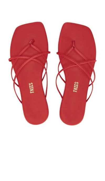 Tkees Square Toe Elle Sandal In Red