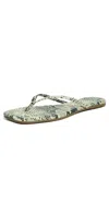 Tkees Studio Exotic Snake-effect Leather Flip Flops In Multi
