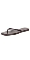 Tkees Square Toe Lily Flip Flops Carob Croc In Carob Croc