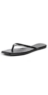 Tkees Glosses Womens Solid Patent Leather Flip-flops In Sable Croc