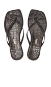Tkees Square Toe Lily Sandal In Carob Croc