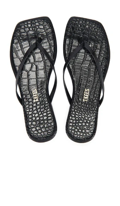 Tkees Square Toe Lily Sandal In Sable Croc