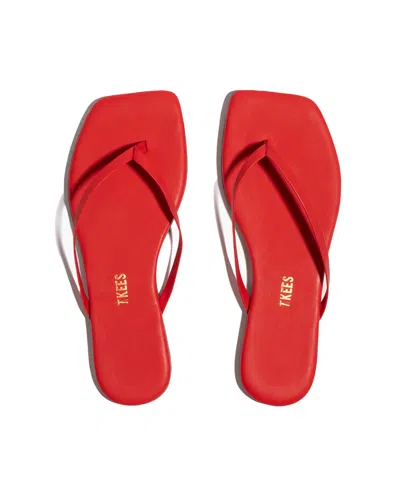 Tkees Square Toe Lily Sandals In Red