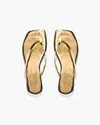 Tkees Lily Mirror Square Toe Flip Flop In Gold