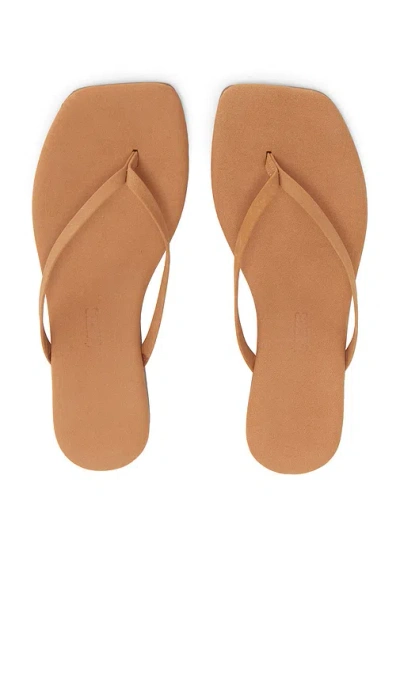 Tkees Square Toe Lily Suede Sandal In Brown