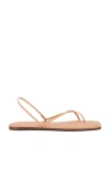 Tkees Square Toe Millie Sandal In 肉色海滩装