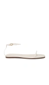 Tkees Square Toe Twiggy Sandals Cream In 奶油色