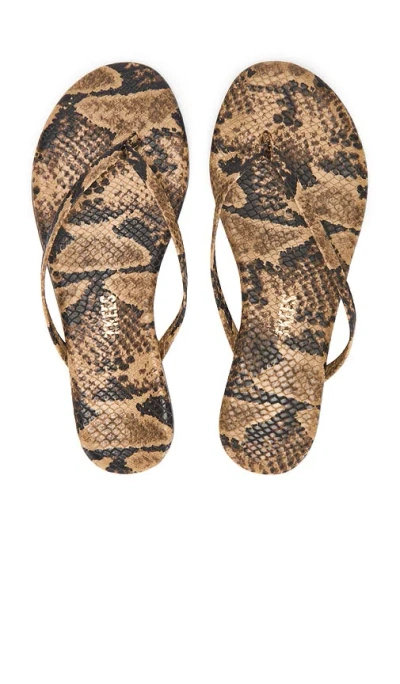 Tkees Studio Exotic Sandal In Coco Snake