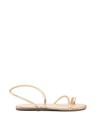 Tkees Tubular Mia Leather Sandals In Gold