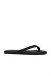 Tkees Lily Leather Thong-strap Sandals In Black