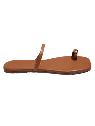 Tkees Women's Cole Leather Flat Sandals In Brown