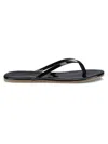 Tkees Women's Foundations Gloss Patent Leather Flip Flops In Licorice