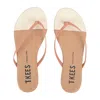 Tkees Leather Flip Flops In Ombre (nude To Blush Pink) In White