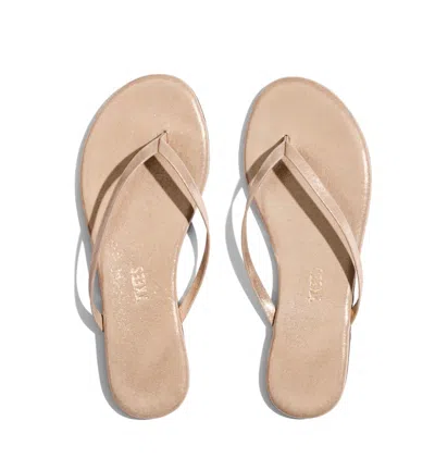 Tkees Women's Glitters Flip Flops In Pink Pearl In Beige