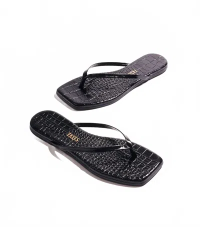 Tkees Women's Lily Flip Flop In Sable Croc In Multi