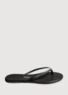 Tkees Glosses Womens Solid Patent Leather Flip-flops In Black