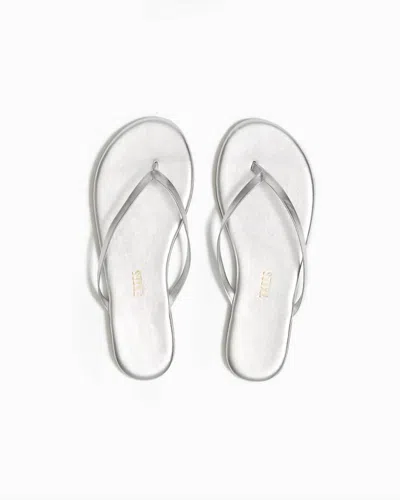 Tkees Lily Fairylust Metallic Strap Flip-flops In Silver