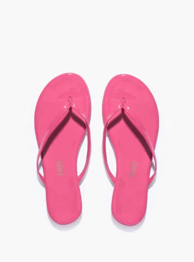Tkees Women's Lily Patent Flip-flop Sandals In Hot Pink