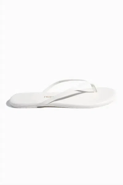 Tkees Women's Lily Solid Flip Flops In White