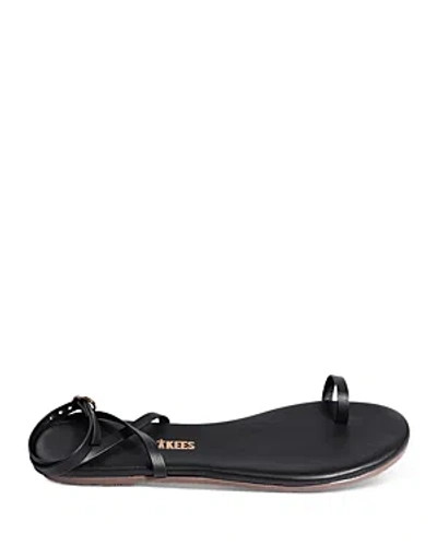 Tkees Women's Phoebe Leather Ankle-strap Sandals In Black