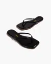 Tkees Women's Square Toe Lily Flip Flops In Licorice In Black