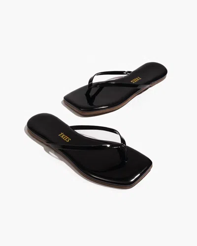 Tkees Women's Square Toe Lily Flip Flops In Licorice In Black