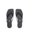 Tkees Square Toe Lily Flip Flops Carob Croc In Black