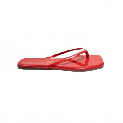 Tkees Women's Square Toe Lily Sandals In Red Gloss