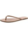 Tkees Foundations Womens Faux Leather Toe-post Flip-flops In Beige