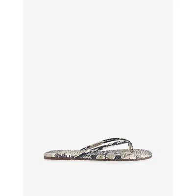 Tkees Womens Sandsnake Studio Leather Flip-flops Eur 39 / 6 Uk In Multi