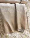 Tl At Home Silk-blend Oversize Throw In Taupe